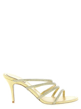 Sandales à talons stilettos René Caovilla en viscose dorée