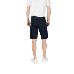 Replay Blue Cotton Bermuda - Bermudas