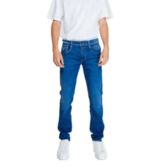 Replay Blue Cotton Relaxed Fit Jean - Jeans