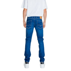 Replay Blue Cotton Relaxed Fit Jean - Jeans