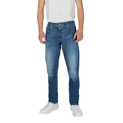 Replay Blue Cotton Slim Fit Jean - Jeans