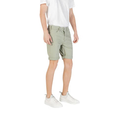 Replay Green Cotton Bermuda - Bermudas