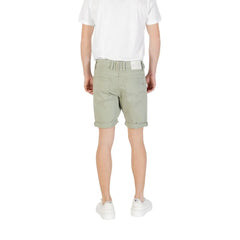 Replay Green Cotton Bermuda - Bermudas