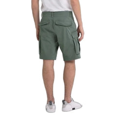 Replay Green Cotton Bermuda - Bermudas