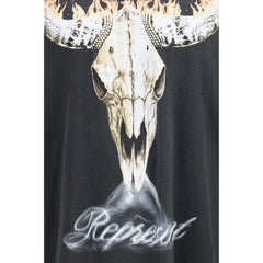 Represent Tricou negru din bumbac