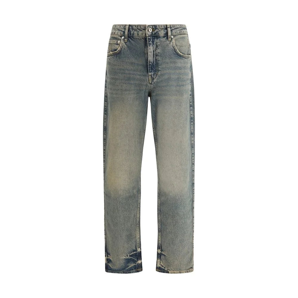 Represent Blue Cotton Straight-Leg Jeans - W31