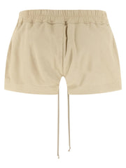 Rick Owens Beige Lamb Leather Bermuda Shorts - IT42