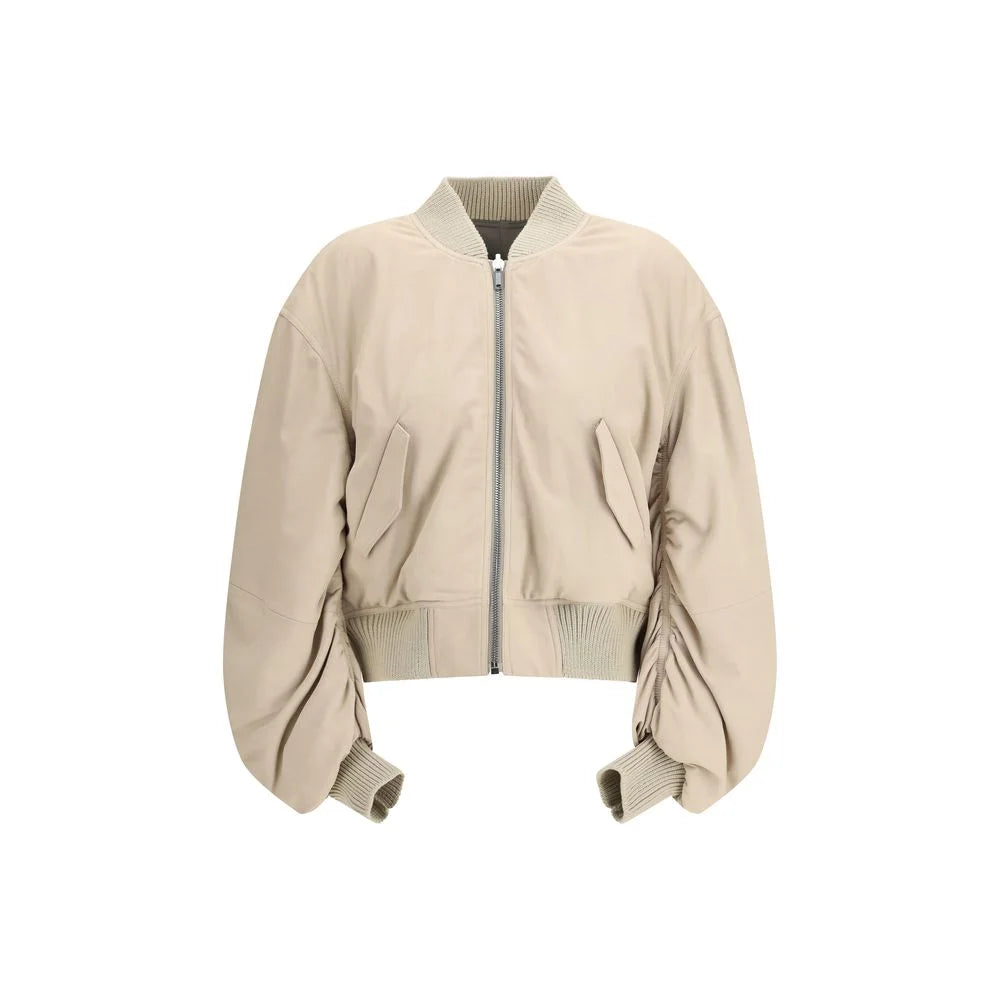 Rick Owens Beige Leather Jacket - IT38 | S
