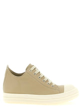 Rick Owens Beige Ramie Low Top Sneakers - EU37/US7