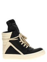 Rick Owens Bicolor Calfskin Athletic Sneakers