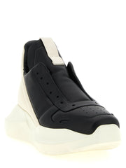 Rick Owens Bicolor Calfskin Chunky Sneakers