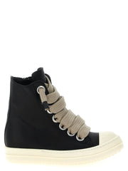 Rick Owens Bicolor Calfskin High Top Sneakers