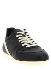 Rick Owens Bicolor Calfskin Low Top Sneakers