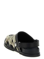 Rick Owens Black Buffalo Leather Clogs - EU37/US7