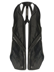Rick Owens Black Bull Skin Sleeveless Jacket - IT50 | L