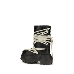 Rick Owens Black Calf Leather Bos Taurus Lace-Up Boots