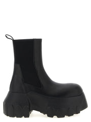Rick Owens Black Calfskin Ankle Boots - EU45/US12