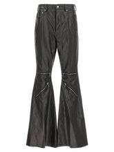 Rick Owens Black Calfskin Flared Pants - W31