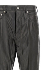 Rick Owens Black Calfskin Flared Pants - W31