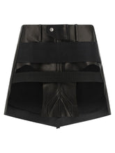 Rick Owens Zwarte Leer Lange Rok