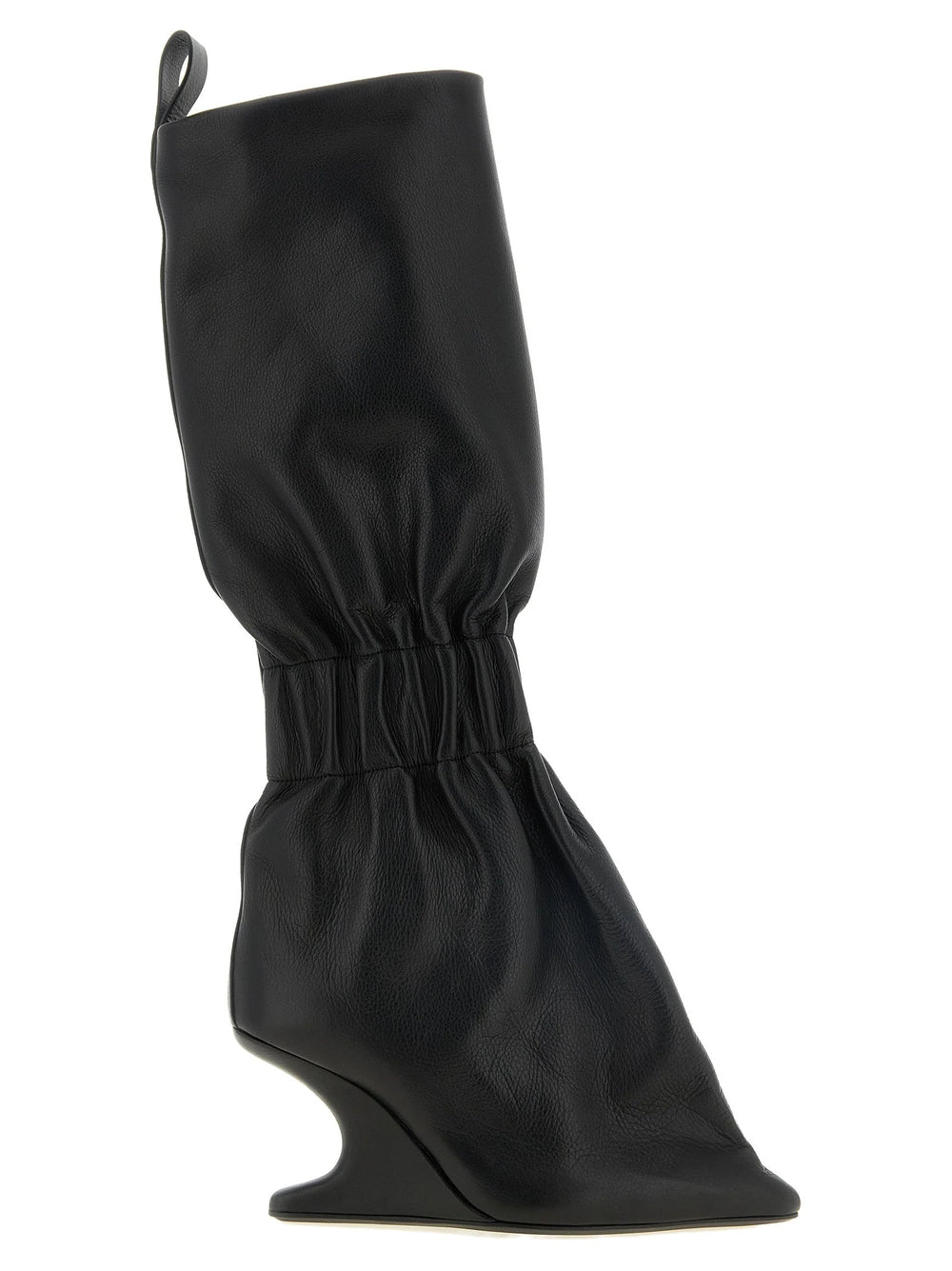 Rick Owens Black Calfskin Over The Knee