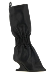 Rick Owens Black Calfskin Over The Knee