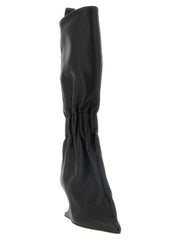 Rick Owens Black Calfskin Over The Knee