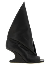 Rick Owens Black Calfskin Stiletto Heel Sandals - EU37/US7