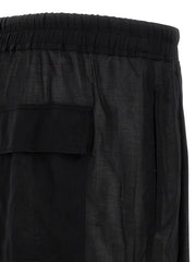 Rick Owens Black Cotton Bermuda Shorts