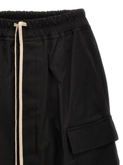Rick Owens Black Cotton Bermuda Shorts