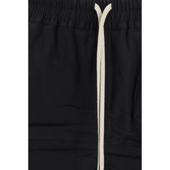 Rick Owens Black Cotton Bermuda Shorts