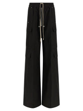 Rick Owens Black Cotton Cargo Pants