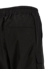 Rick Owens Black Cotton Cargo Pants