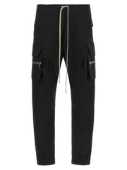 Rick Owens Black Cotton Cargo Pants