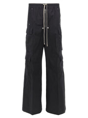Rick Owens Black Cotton Cargo Pants - XXL