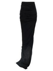 Rick Owens Black Cotton Mini Skirt