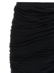 Rick Owens Black Cotton Mini Skirt