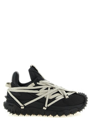 Rick Owens Black Cowhide Athletic Sneakers