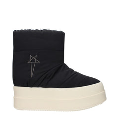 Rick Owens Schwarze Stoffstiefel