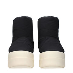 Rick Owens Black Fabric Ankle Boots