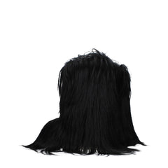 Rick Owens Black Fur Ankle Boots - EU39/US9