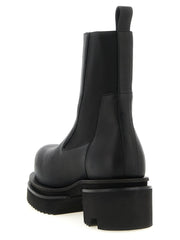 Rick Owens Black Goatskin Ankle Boots