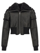 Rick Owens Black Lamb Fur Leather Jacket