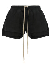 Rick Owens Black Lamb Leather Bermuda Shorts