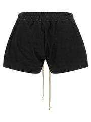 Rick Owens Black Lamb Leather Bermuda Shorts