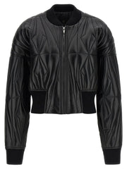 Rick Owens Black Lamb Leather Leather Jacket - 2