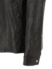 Rick Owens Black Lamb Leather Leather Jacket - 48 | M