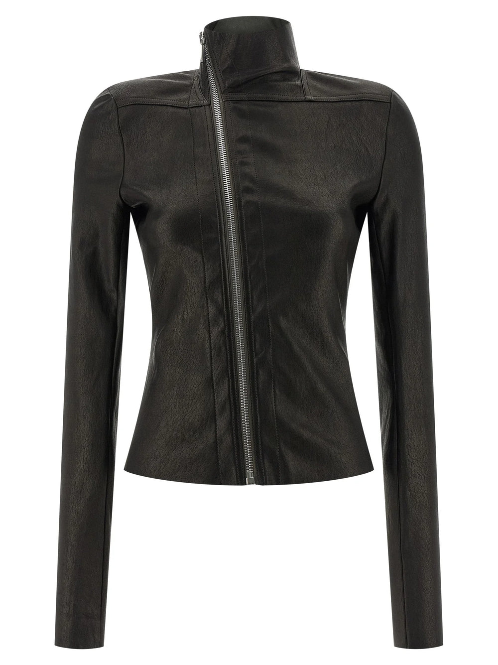 Rick Owens Black Lamb Leather Leather Jacket