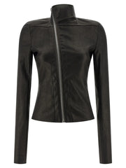 Rick Owens Black Lamb Leather Leather Jacket