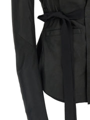 Rick Owens Black Lamb Leather Leather Jacket - IT44
